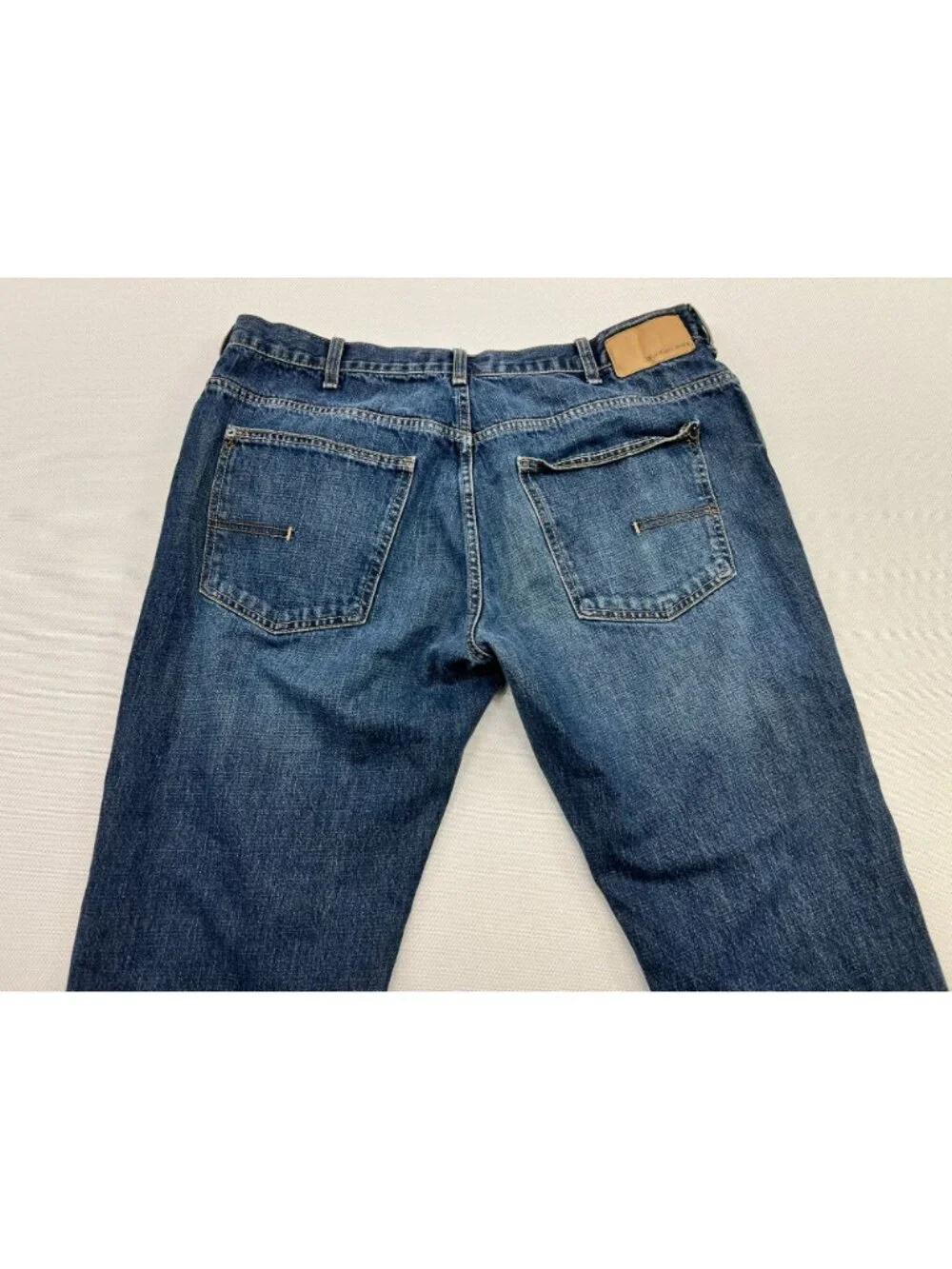 Calvin Klein Men's Bootcut Denim Jeans Stretch Size 38 Blue Dark Wash Pockets